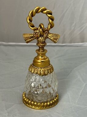 Vintage‎ Stylebuilt Ribbon Bow Glass Perfume Bottle with Dauber USA